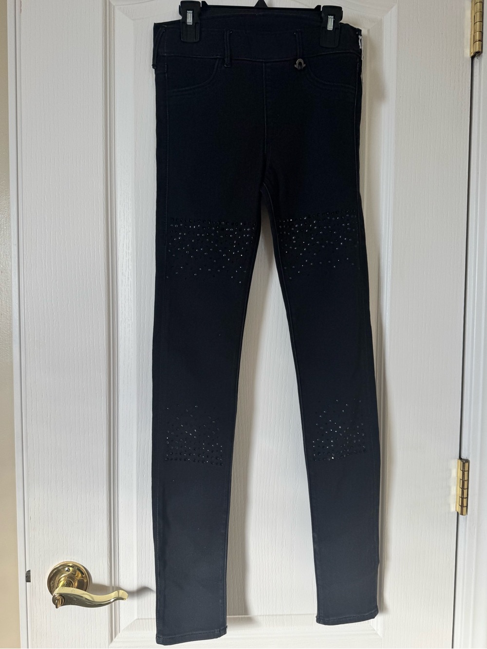True Religion Runway Swarovski Crystal Black Legging Jeans XXS NWT